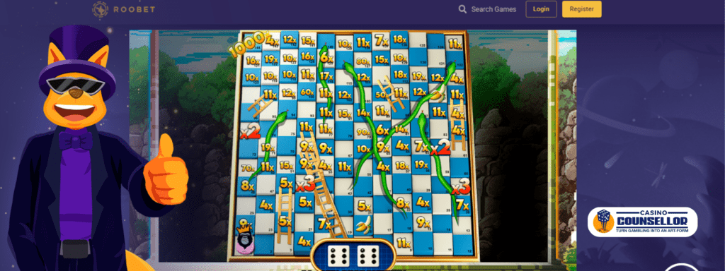 Thrills of Snakes and Ladders Live at Roobet: Roll the Dice, Climb the Board, Win Big with 10,000x Prizes!