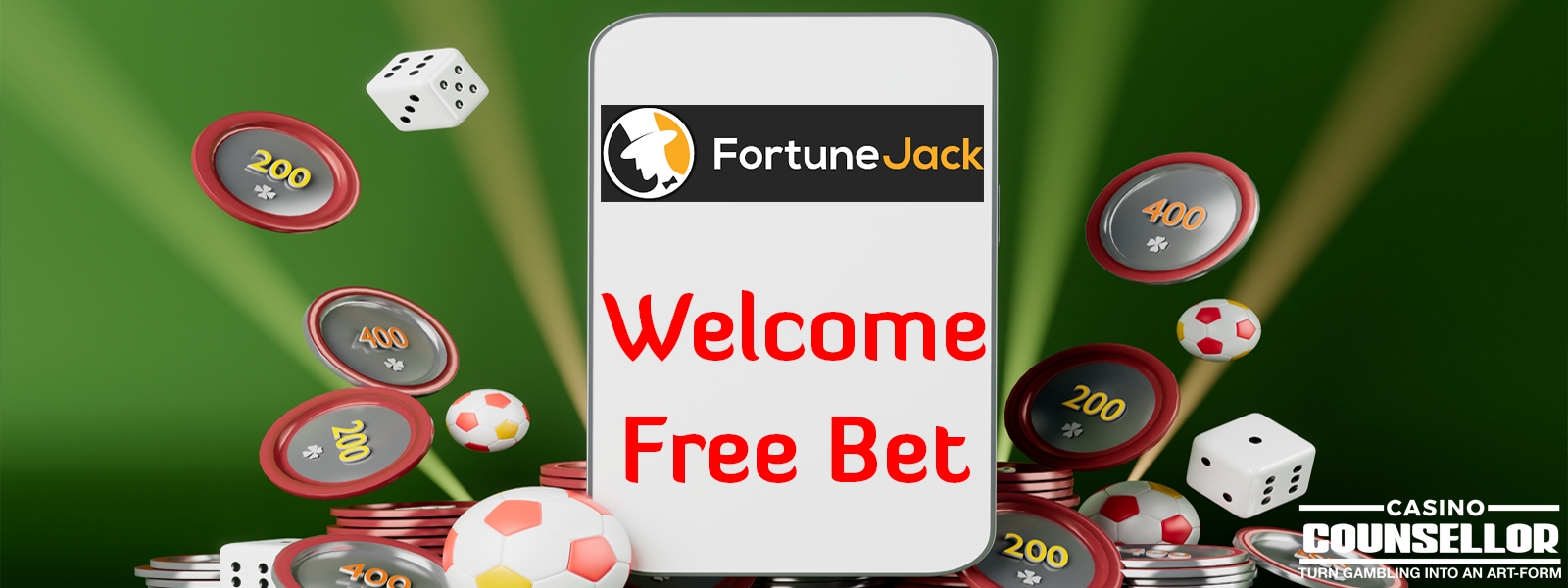 FortuneJack welcome free bet, free bet promotion, Online Betting,